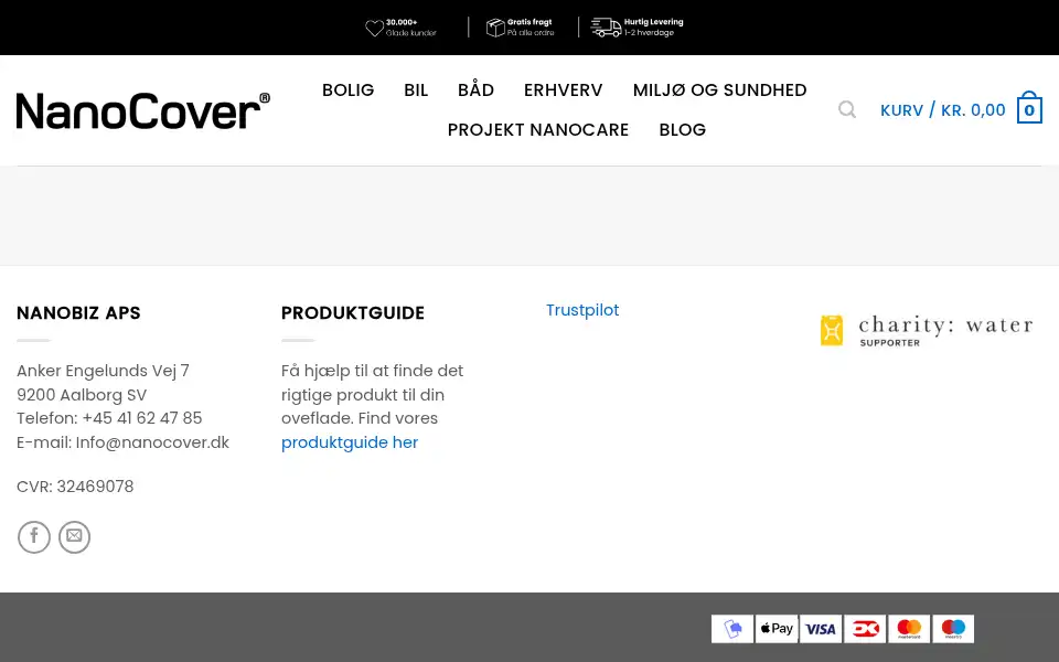 Screenshot of nanocover.dk