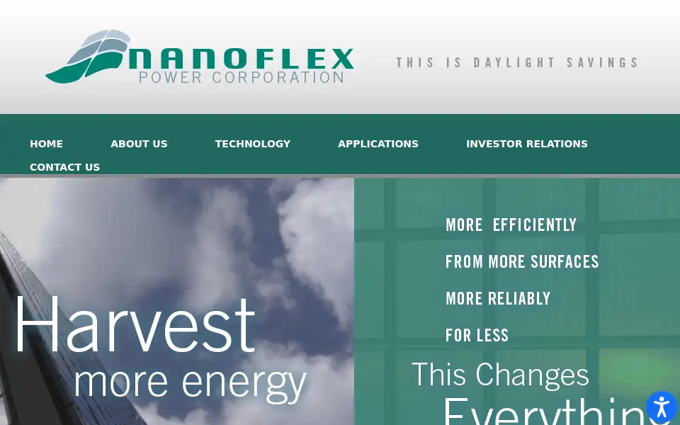 Screenshot of nanoflexpower.com