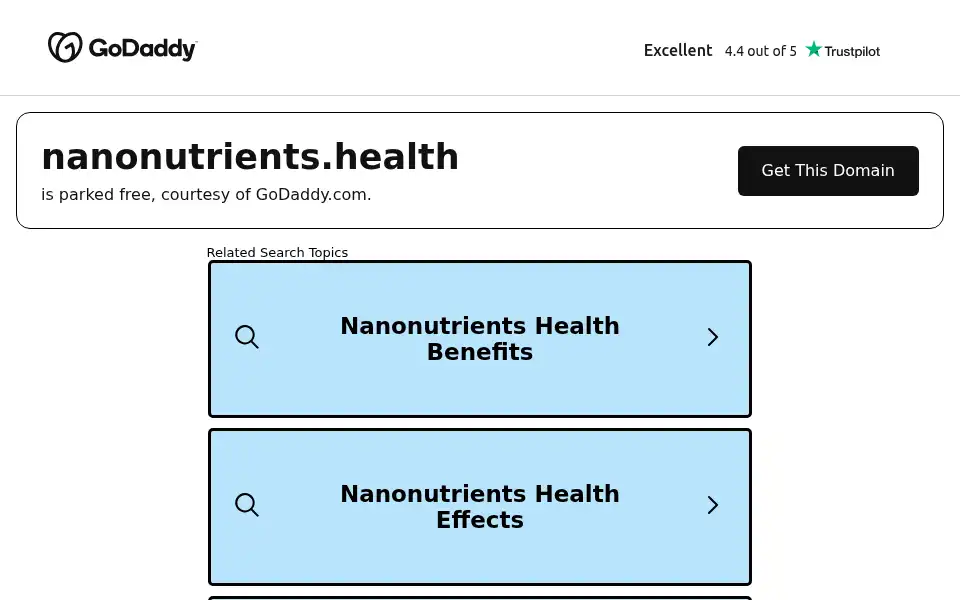 Screenshot of nanonutrients.health