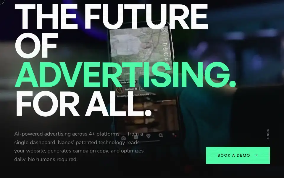 Screenshot of nanos.ai