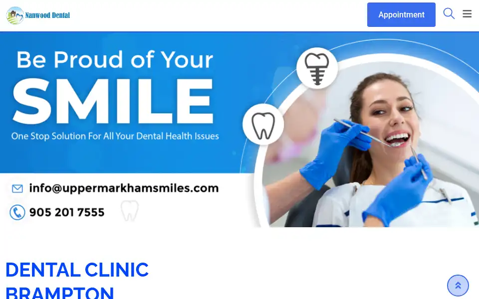 Screenshot of nanwooddental.com