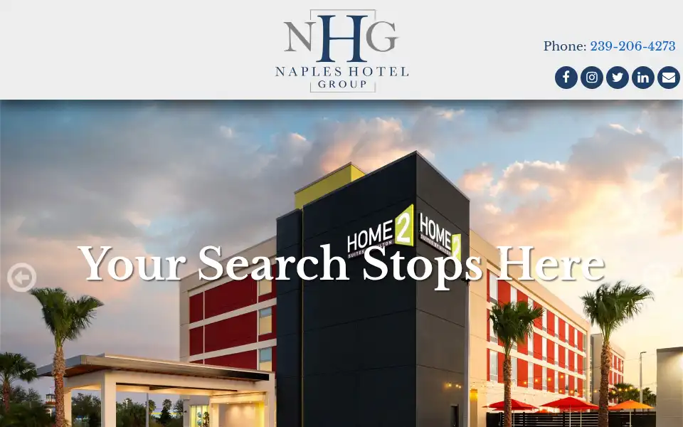 Screenshot of napleshotelgroup.com