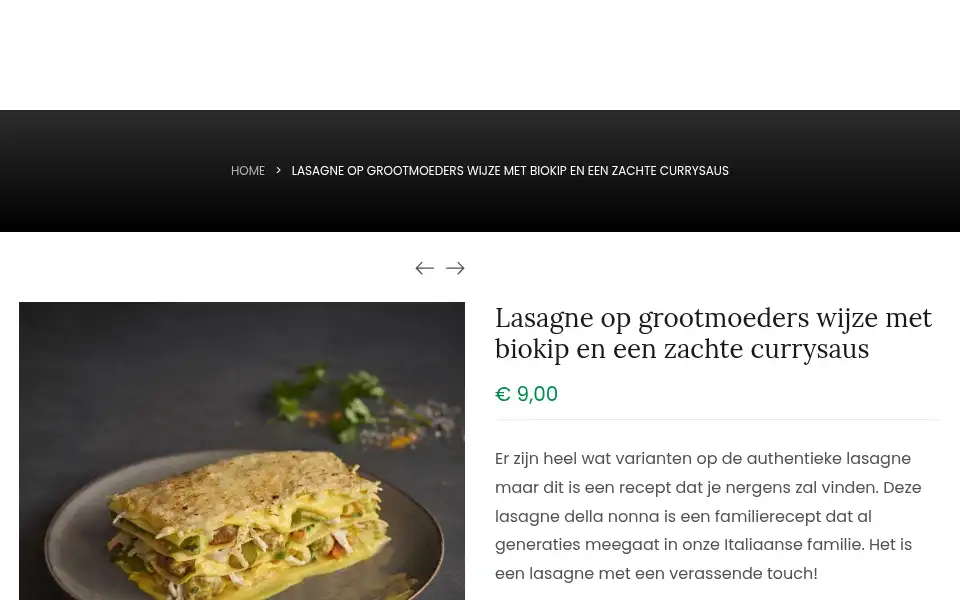 Screenshot of napolistreetfood.be