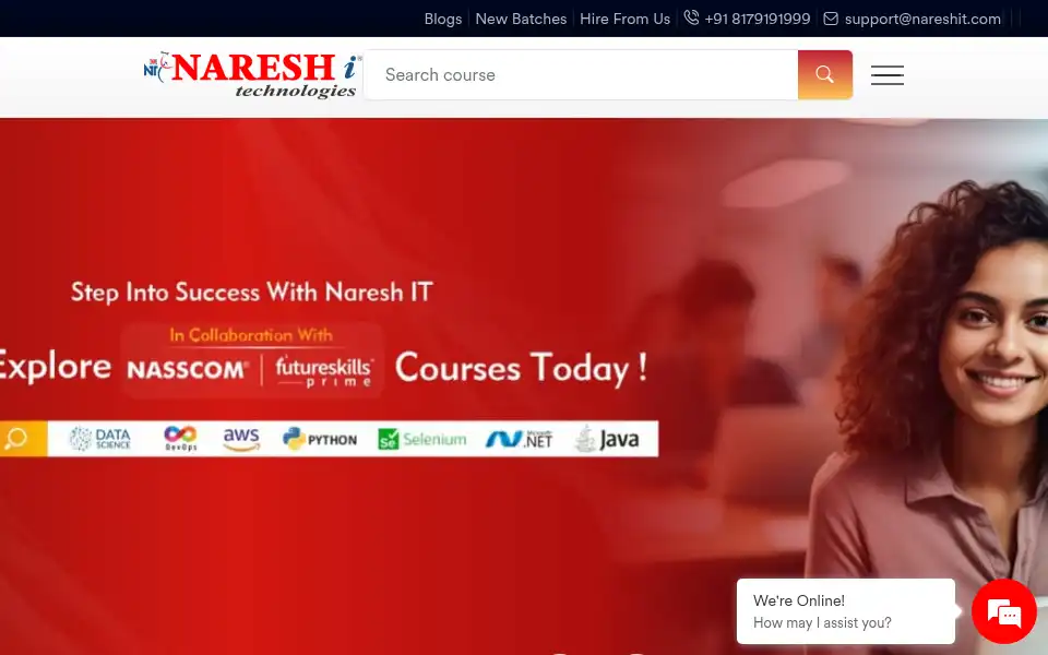 Screenshot of nareshit.com