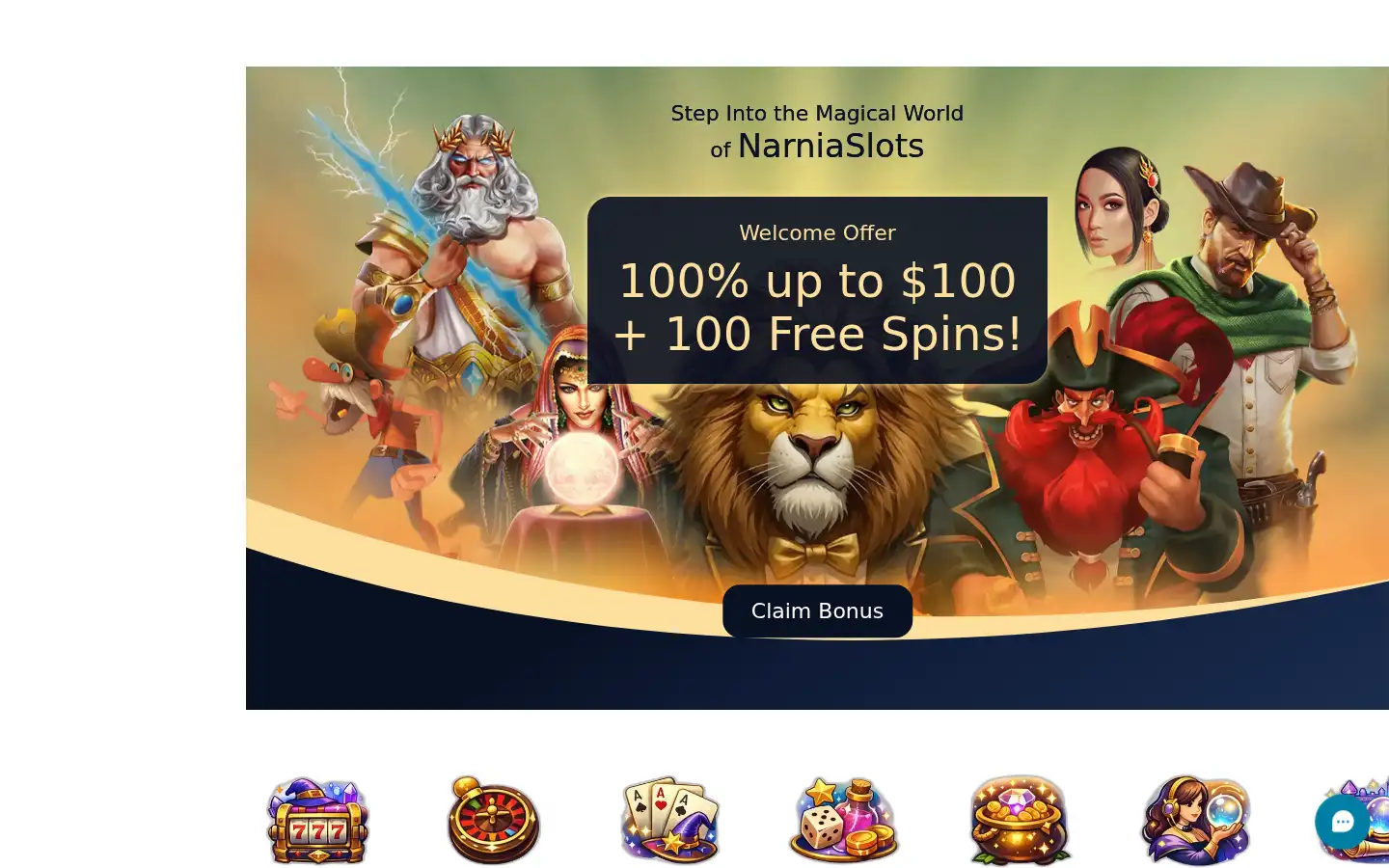 Screenshot of narniaslots.com