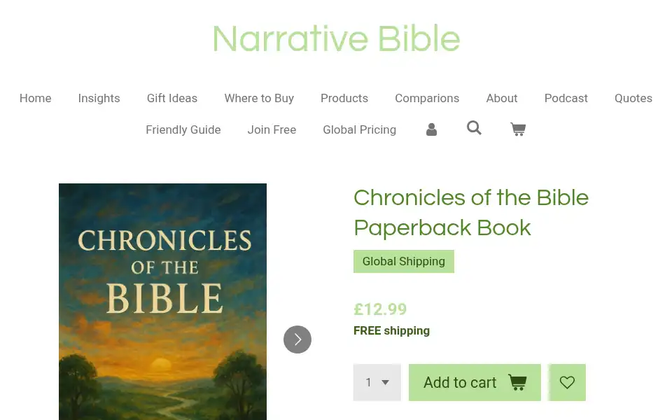 Screenshot of narrative-bible.co.uk