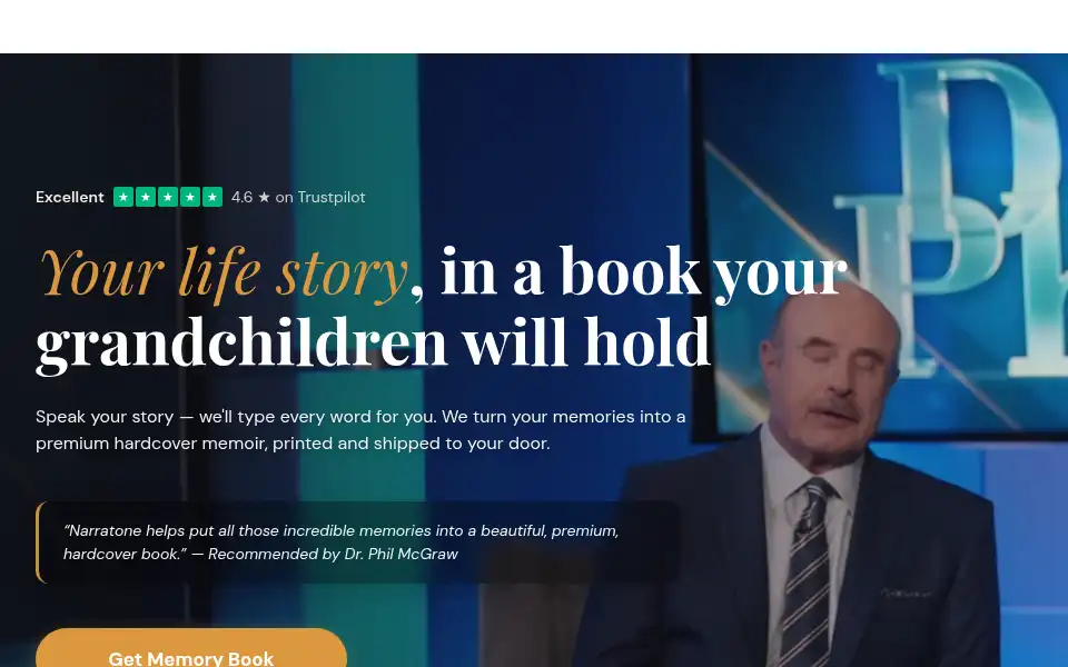 Screenshot of narratone.com