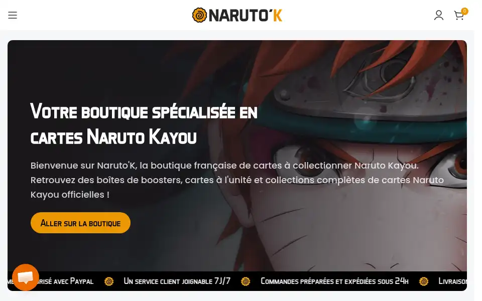 Screenshot of narutok.fr