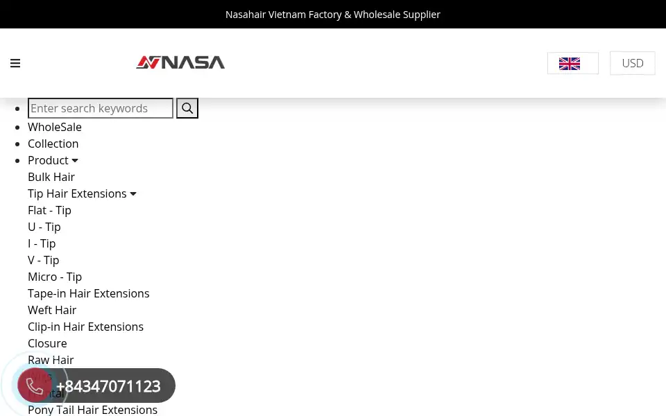 Screenshot of nasahair.com