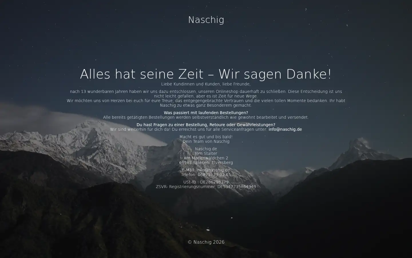 Screenshot of naschig.de