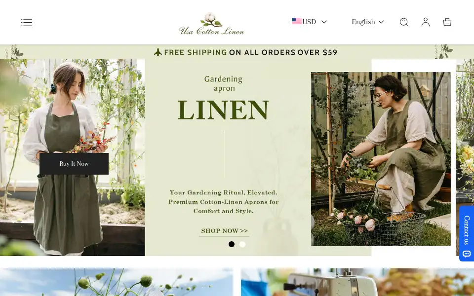Screenshot of nashvillecottonlinen.com