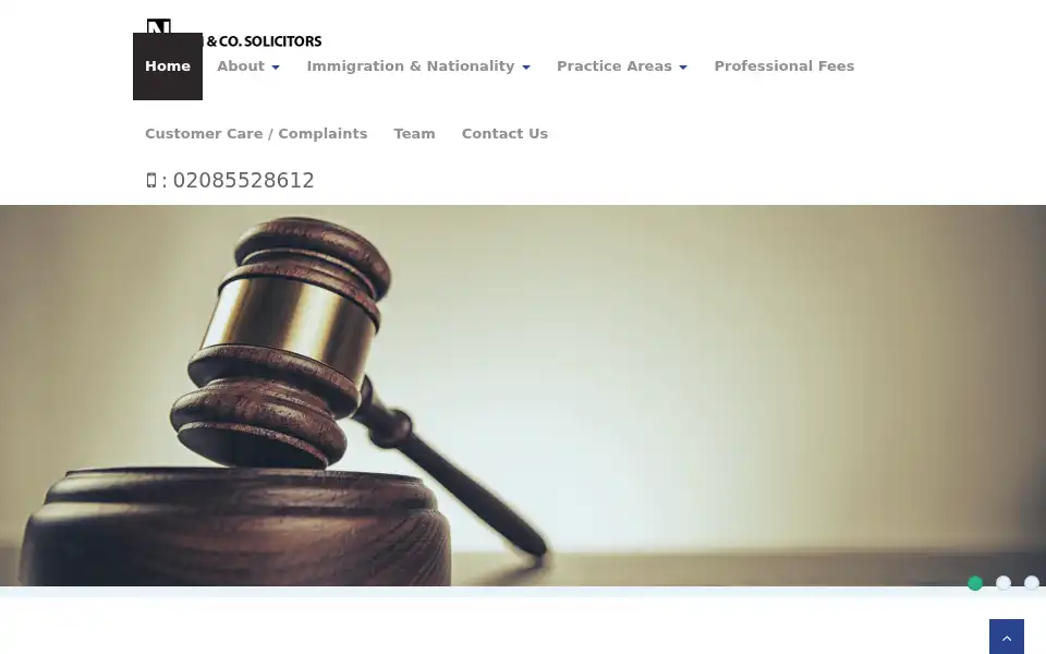 Screenshot of nasimandcosolicitors.co.uk