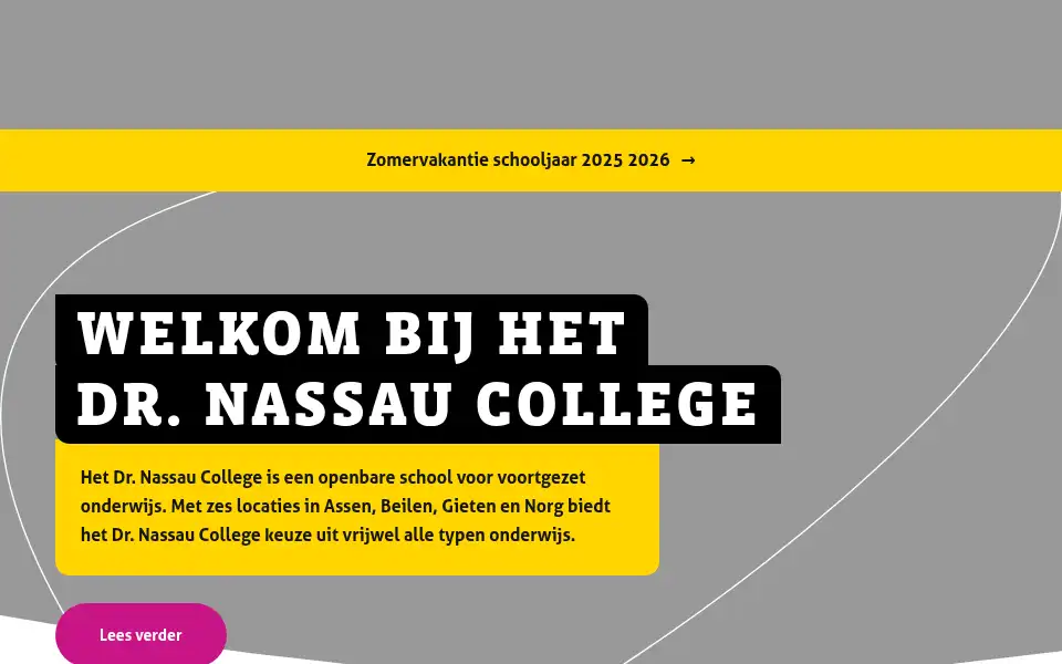 Screenshot of nassaucollege.nl