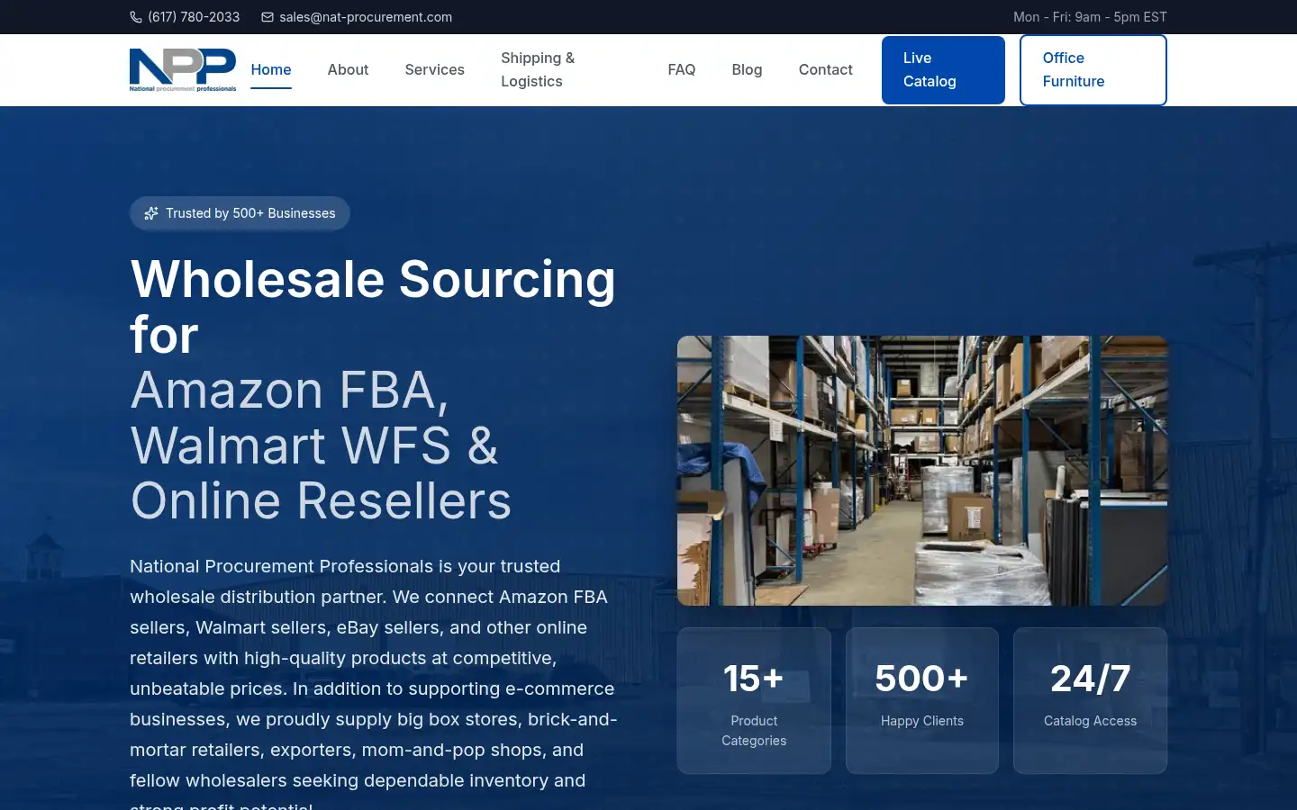 Screenshot of nat-procurement.com