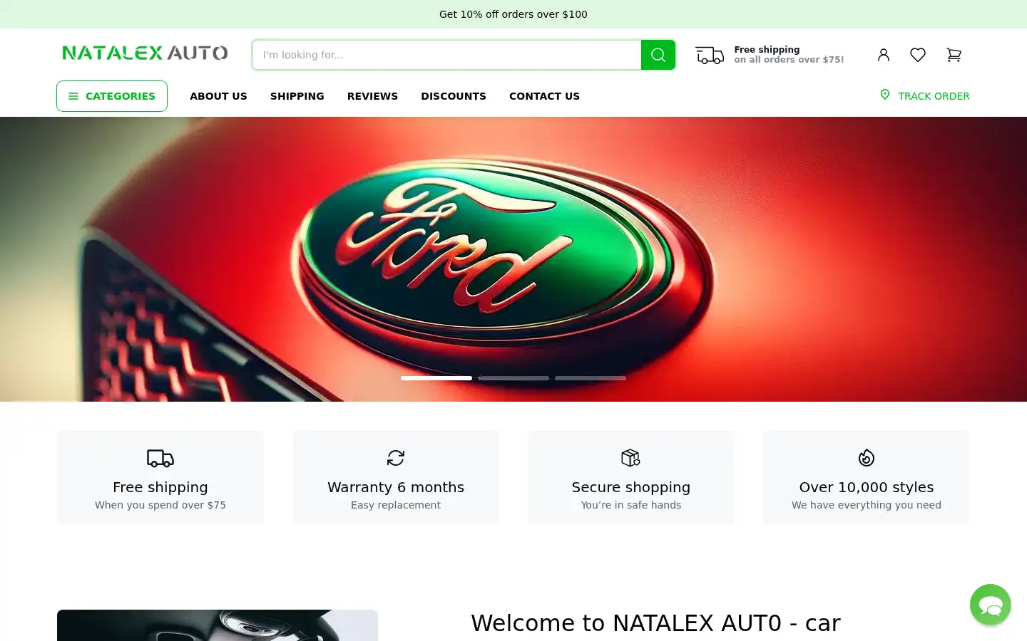 Screenshot of natalexauto.com