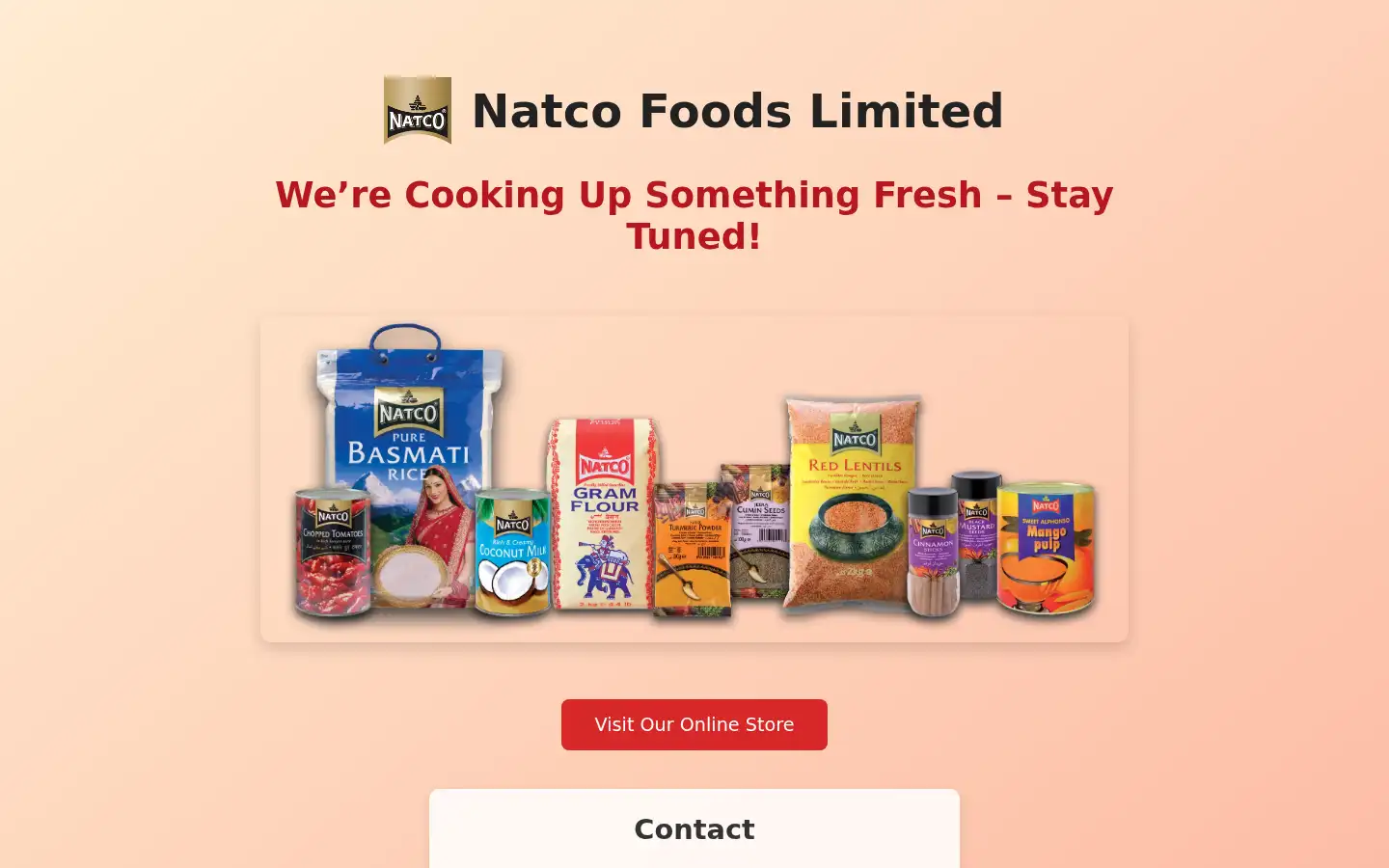 Screenshot of natcofoods.com