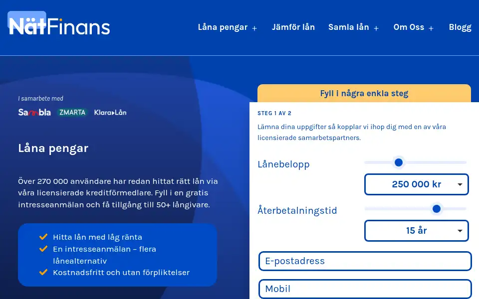 Screenshot of natfinans.se