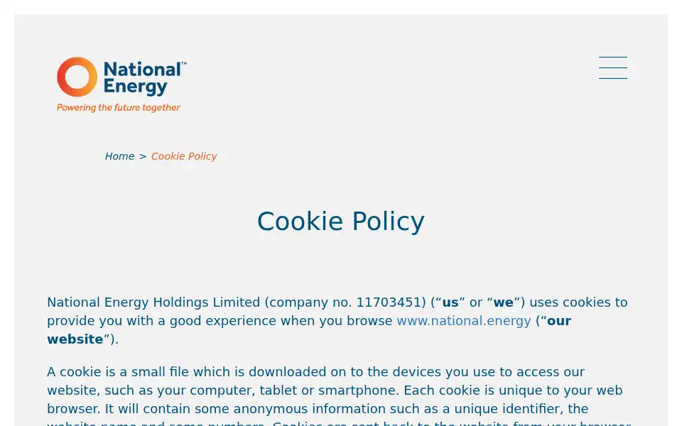 Screenshot of national.energy
