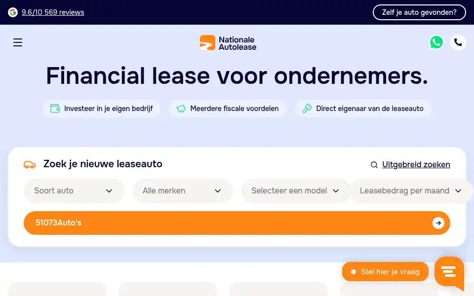 Screenshot of nationaleautolease.nl