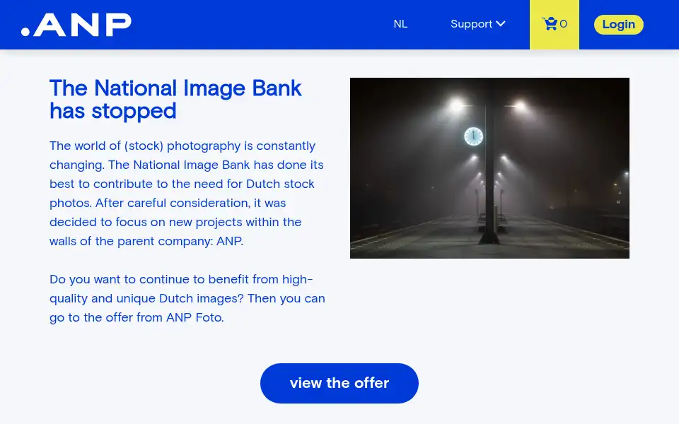 Screenshot of nationalebeeldbank.nl