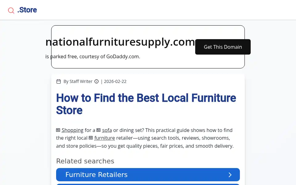 Screenshot of nationalfurnituresupply.com