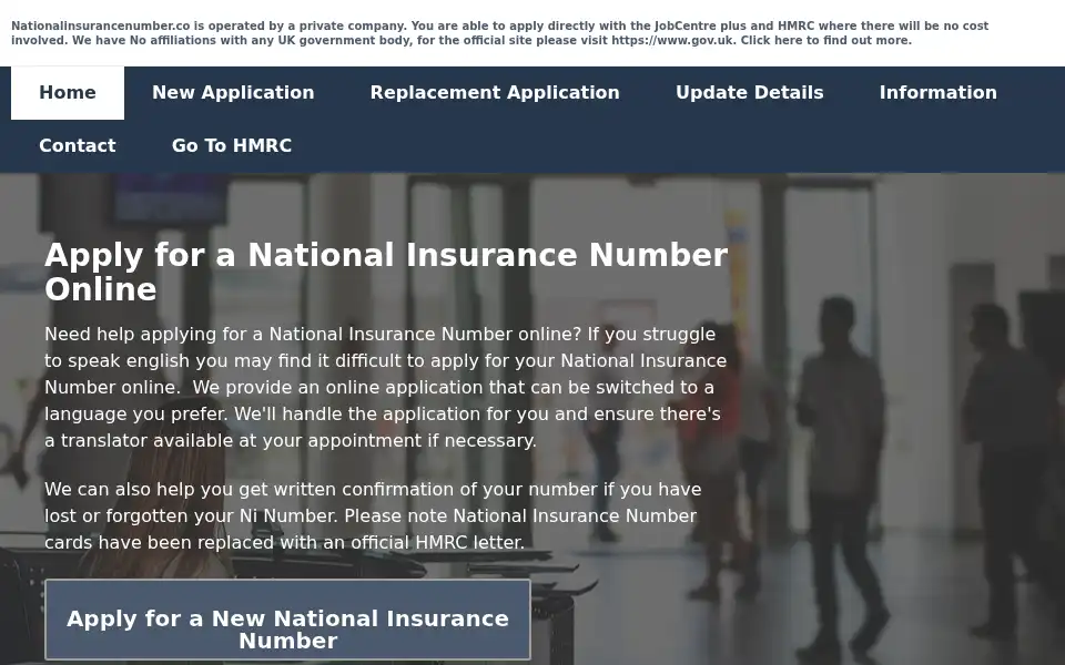 Screenshot of nationalinsurancenumber.co