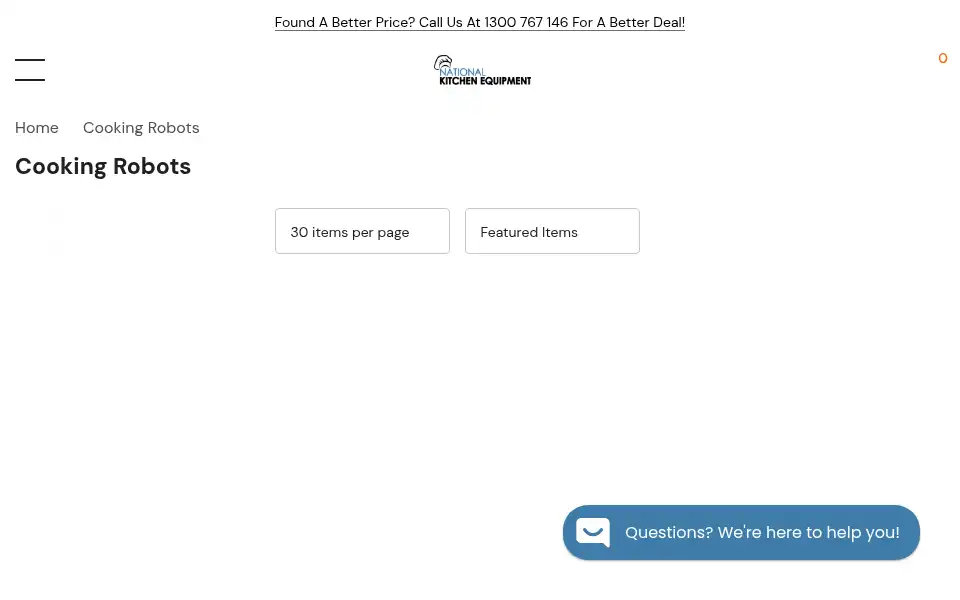 Screenshot of nationalkitchenequipment.com.au