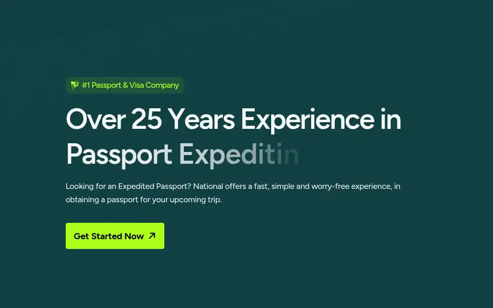 Screenshot of nationalpassportservice.com