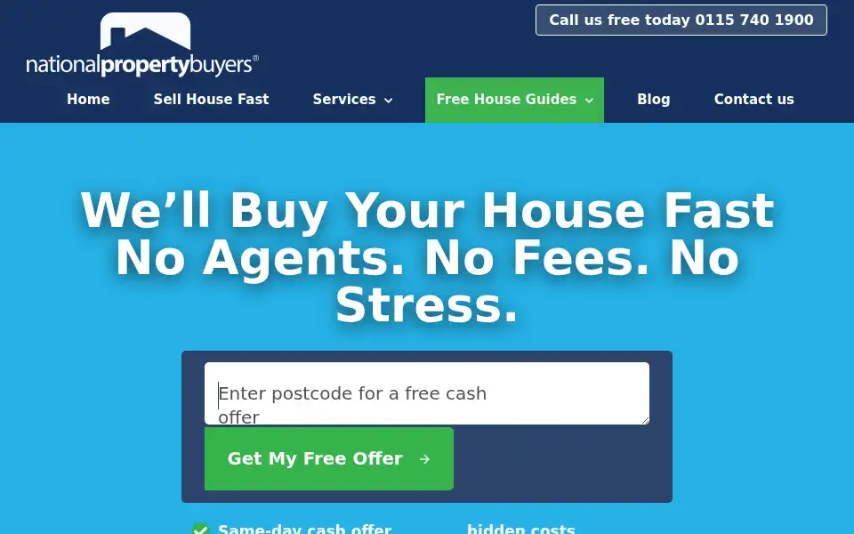 Screenshot of nationalpropertybuyers.co.uk