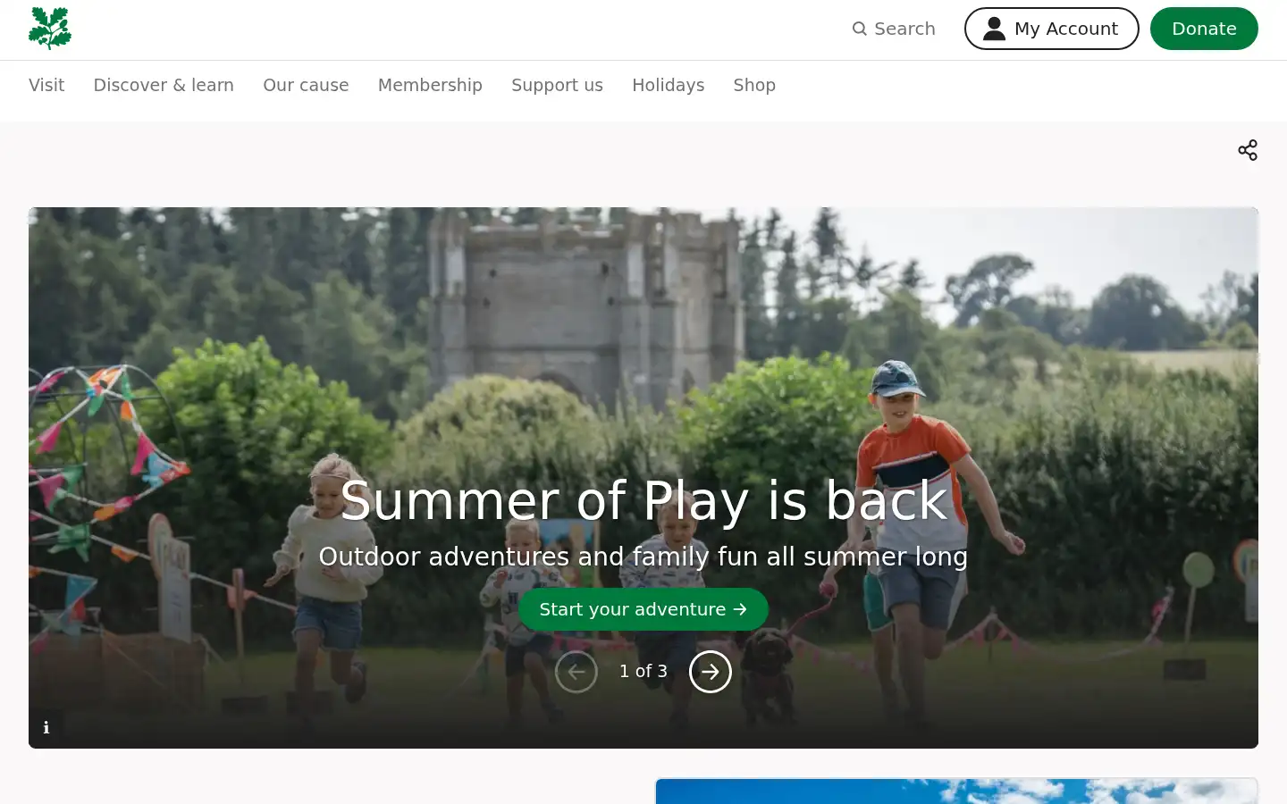 Screenshot of nationaltrust.org.uk