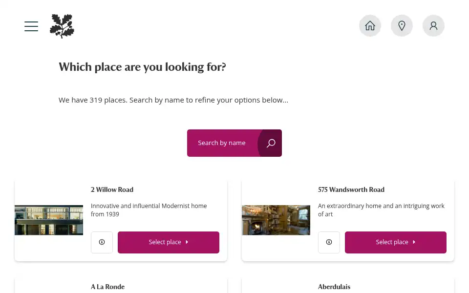 Screenshot of nationaltrust-tickets.org.uk