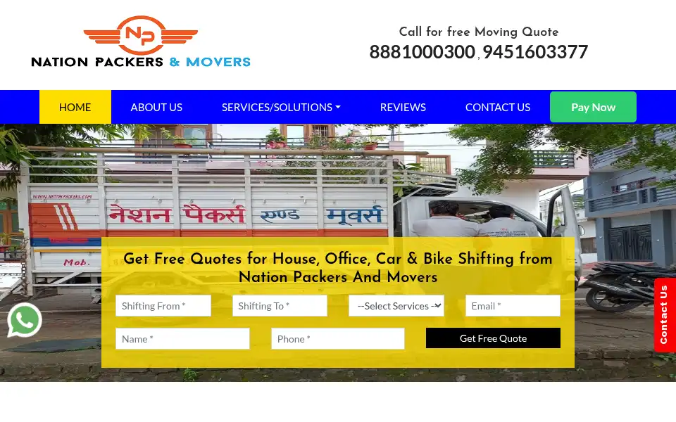 Screenshot of nationpackers.com
