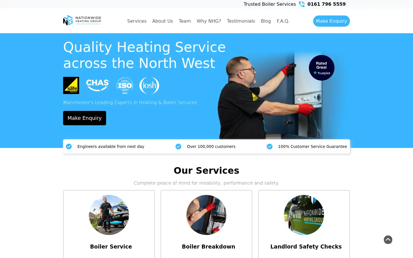 Screenshot of nationwide-heating.co.uk