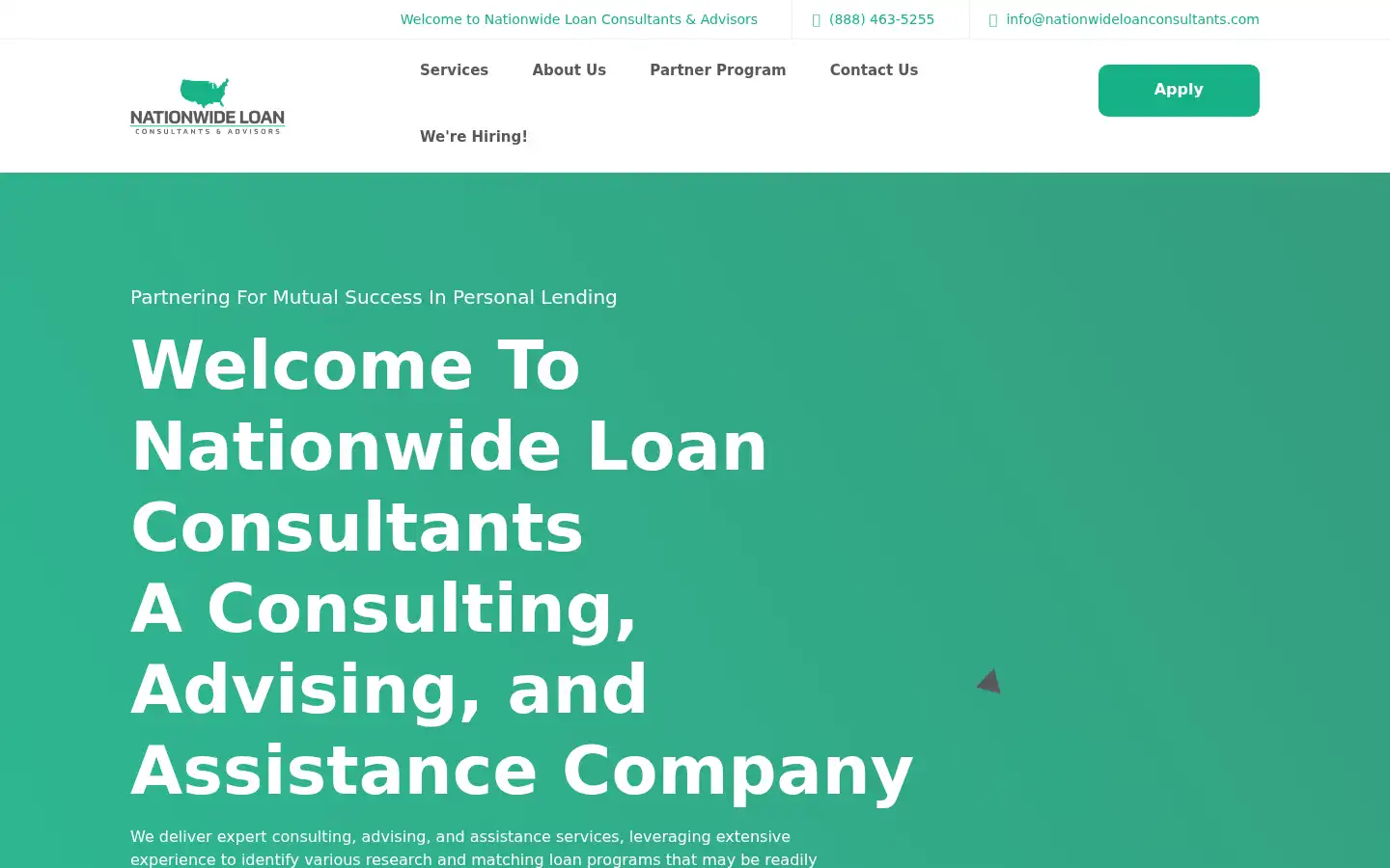 Screenshot of nationwideloanconsultants.com