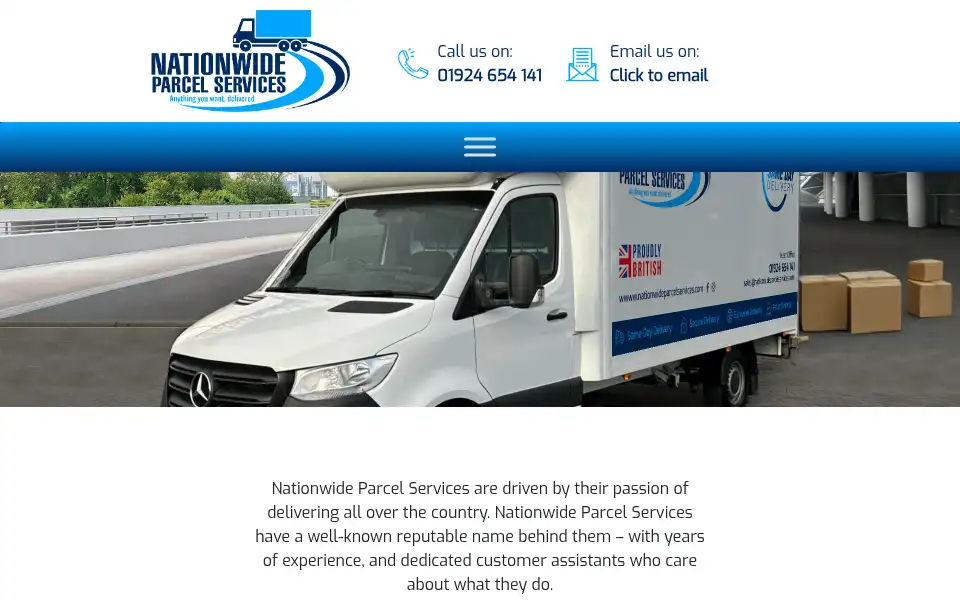 Screenshot of nationwideparcelservices.com