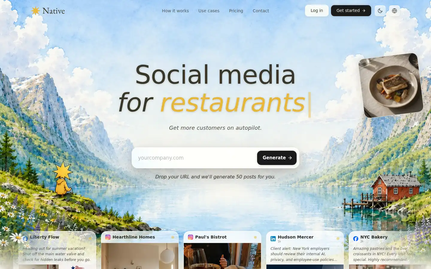 Screenshot of native.no