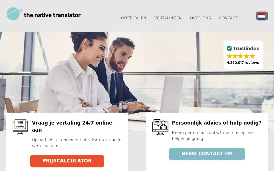 Screenshot of native-translator.nl