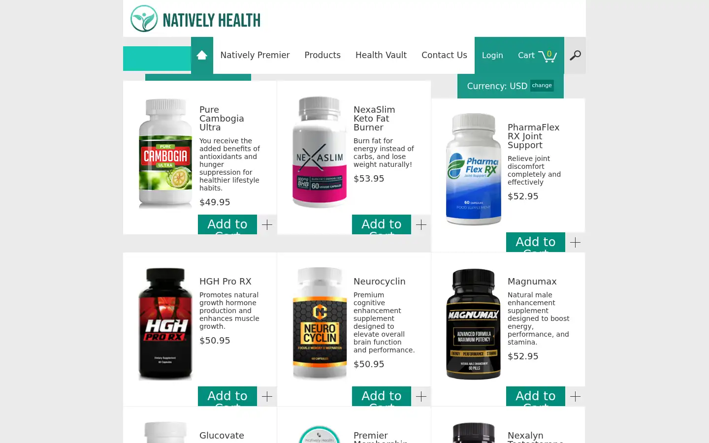 Screenshot of nativelyhealth.com