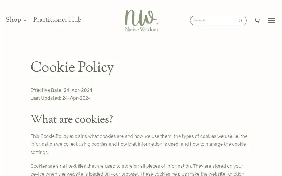 Screenshot of nativewisdom.co.uk