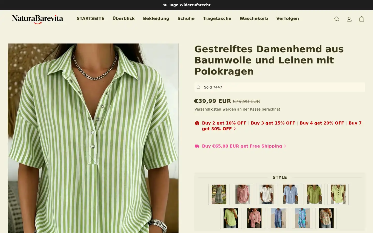 Screenshot of naturabarevita.com