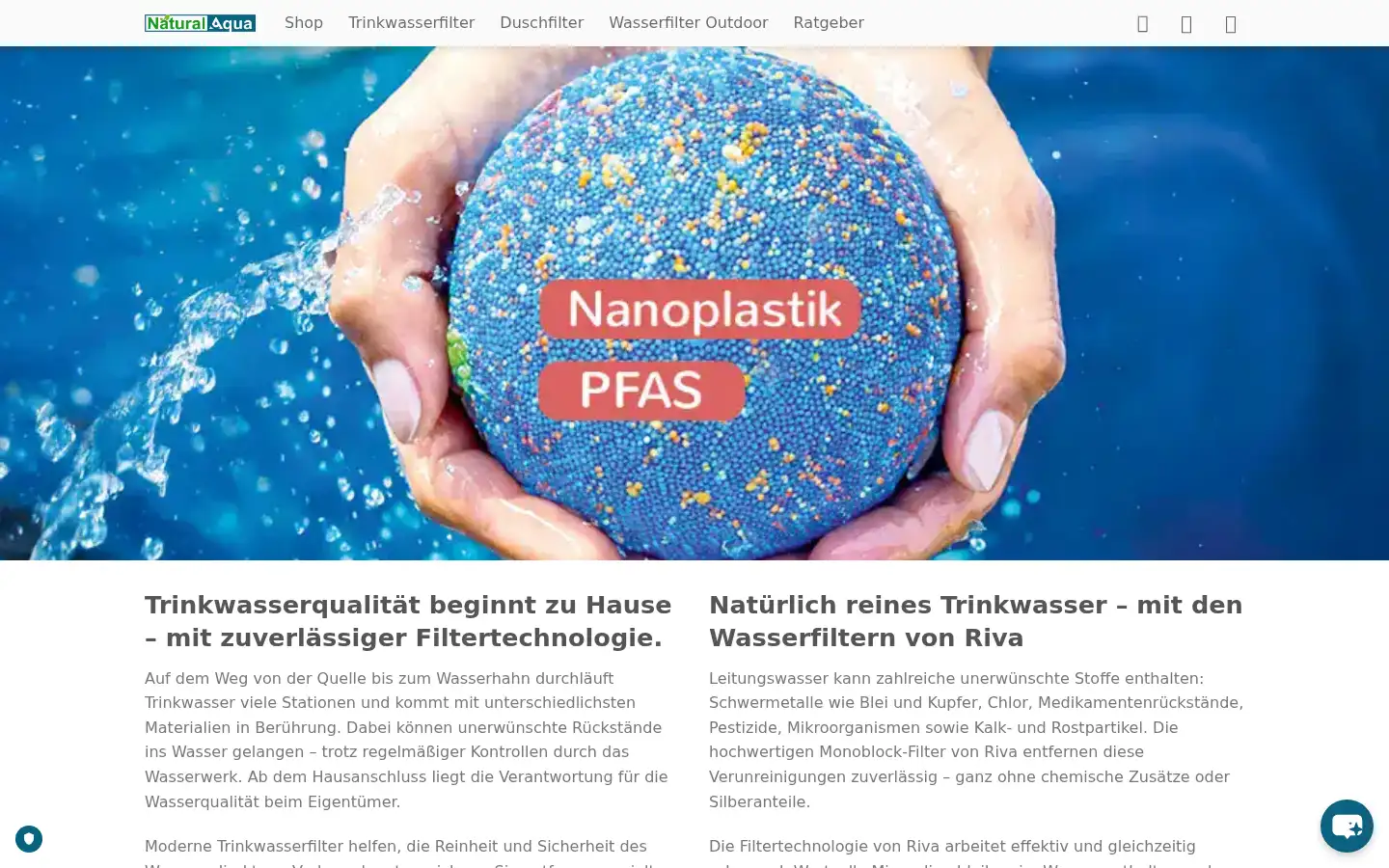 Screenshot of naturalaqua.ch