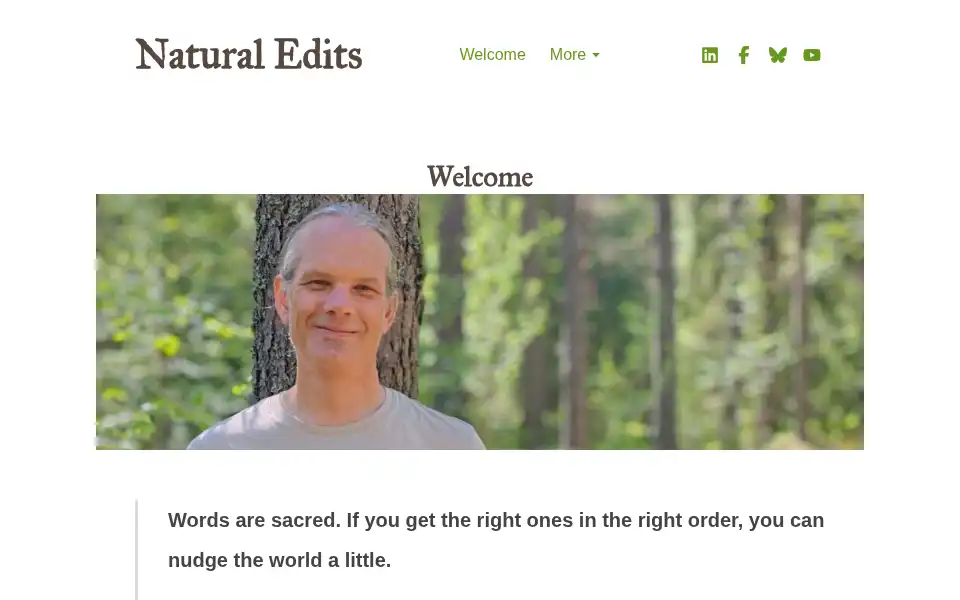 Screenshot of naturaledits.com