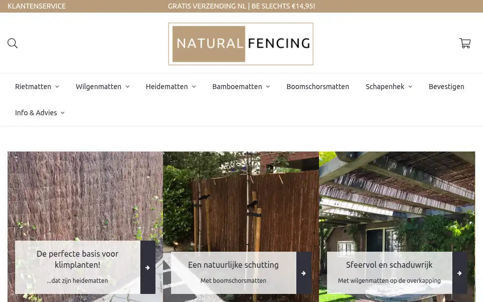 Screenshot of naturalfencing.nl