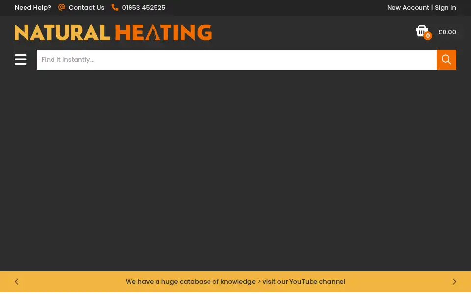 Screenshot of naturalheating.co.uk
