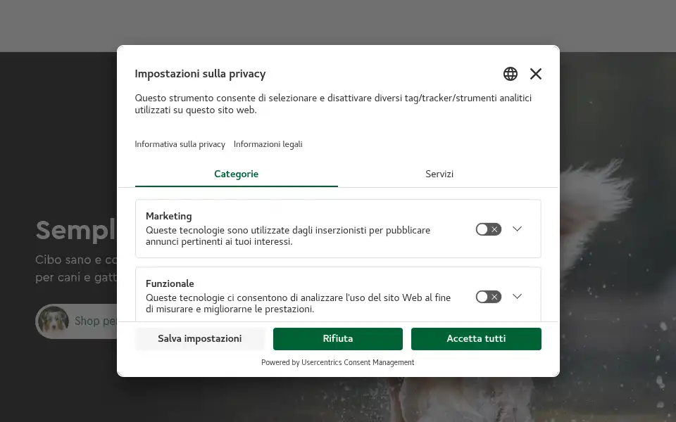 Screenshot of naturavetal.it