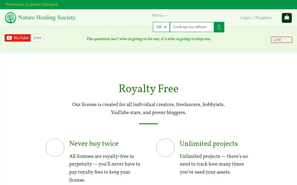 Screenshot of naturehealingsociety.com