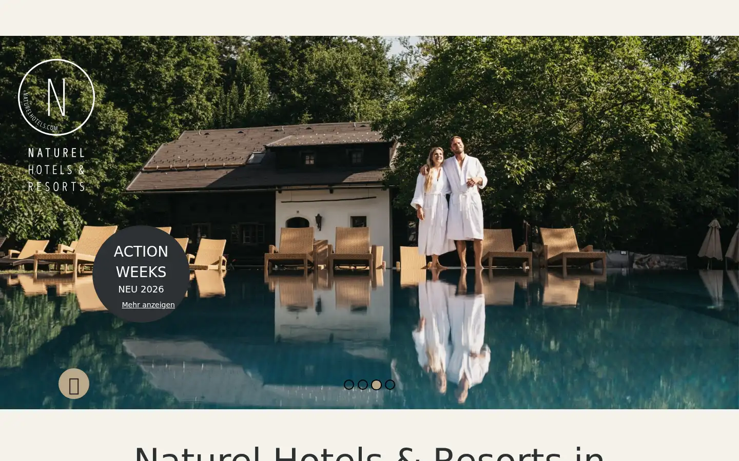 Screenshot of naturelhotels.com
