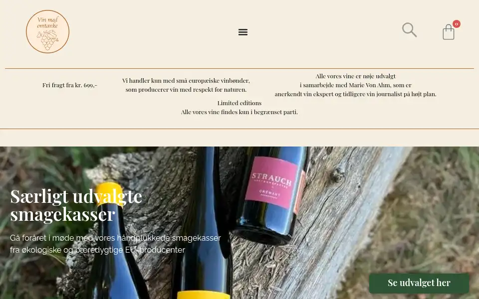 Screenshot of naturewines.dk