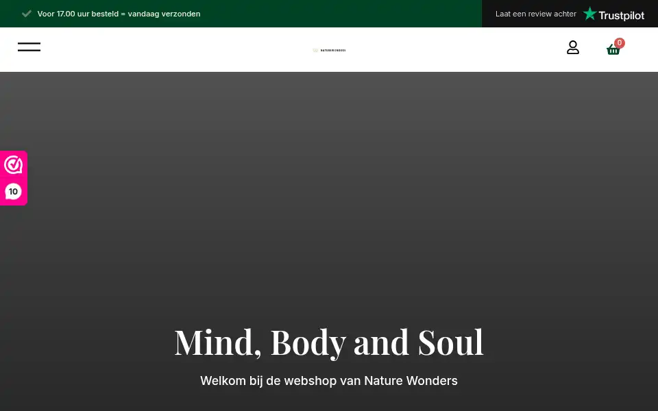 Screenshot of naturewonders.nl