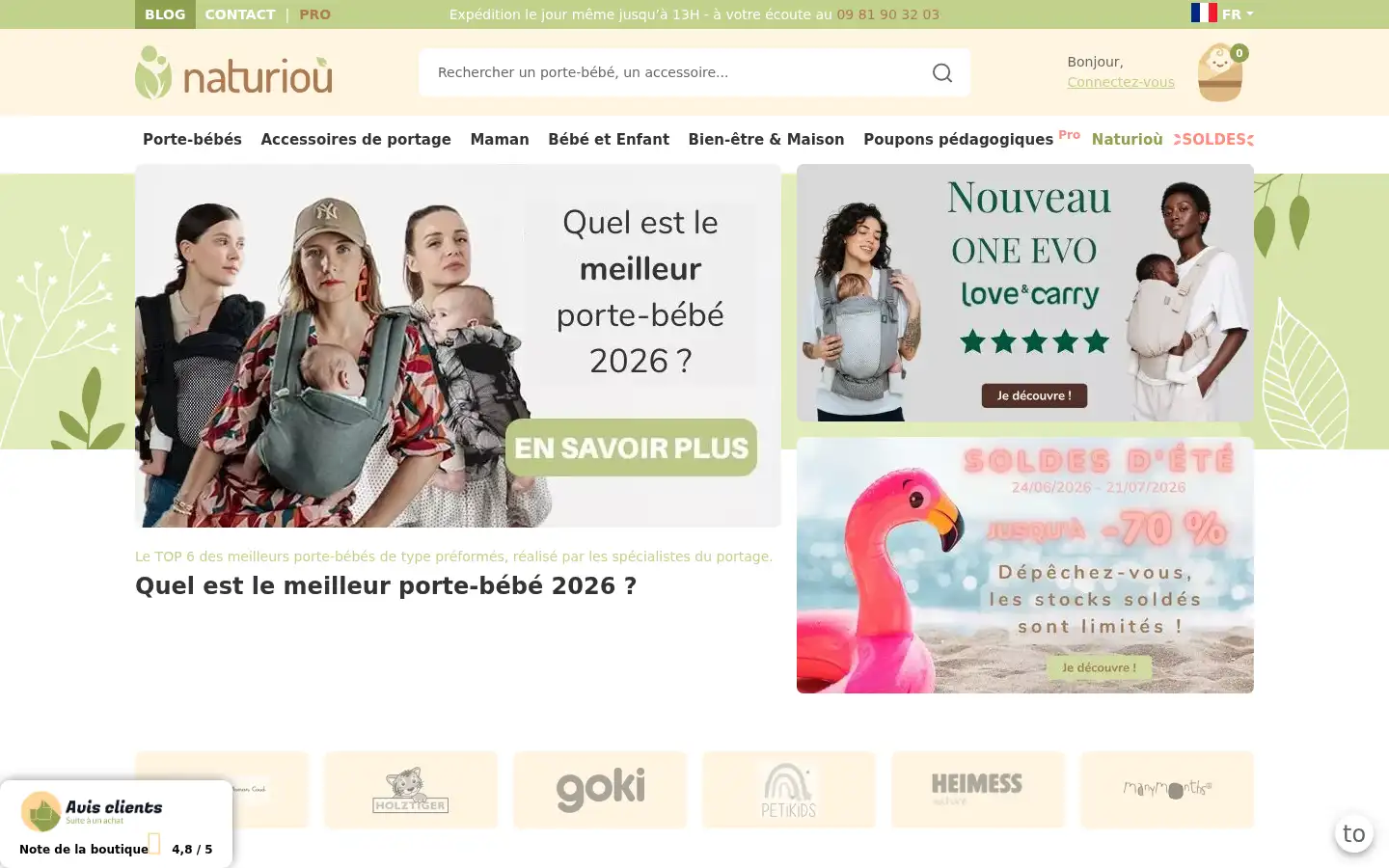 Screenshot of naturiou.fr